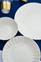 Hermia Isil 24 - Juego de cena de porcelana 24 piezas Blanco